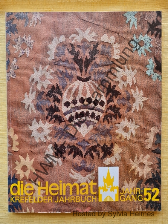 Die Heimat - Krefelder Jahrbuch Jahrgang 1952