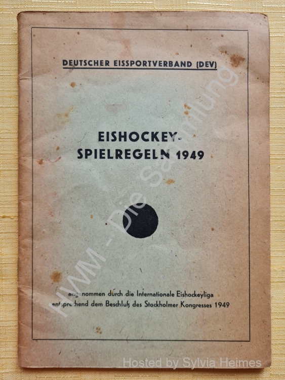 DEV Eishockey-Spielregeln 1949