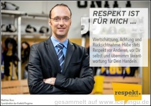 Für die Kampagne "Respekt in Krefeld" sagen Krefelder was für sie Respekt bedeutet. Mit dabei: Matthias Roos.