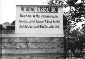 Am 27. Juni 1936 wird der Grundstein gelegt, Ende Oktober der Betrieb aufgenommen und am 07. und 08. November 1936 eingeweiht: das neue Hindenburg Stadion / Hindenburg Eisstadion. 