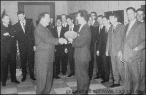 Ehrung der Sportmeister 1961 im Rathaus in Krefeld.