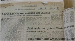 Die Westdeutsche Zeitung vom 14.03.1952.