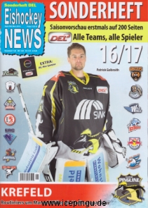 Eishockey News Sonderheft - Vorschau auf die DEL Saison 2016/17. Das Besondere: Eigenes Cover für jeden Verein. 16/17