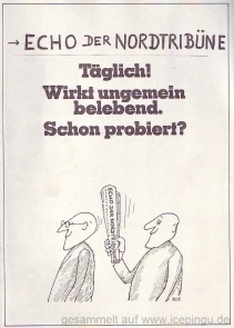Karikatur aus der EdN Zeitschrift Saison 1976/77. 