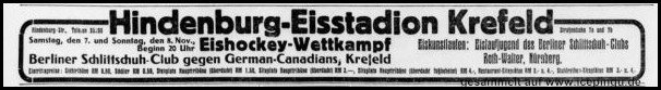 Anzeige "Niederrheinsiche Volkszeitung" vom 07.11.1936 