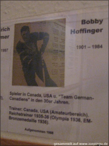 Ehrentafel Bobby Hoffingen.