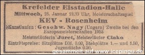 28.01.1953 gegen Rosenheim.