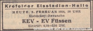 09.02.1954 gegen Füssen.