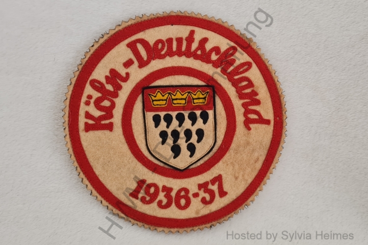 Köln Deutschland 1939-37 Aufnäher / Untersetzer rund