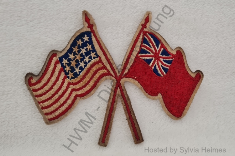 Doppelflagge USA und GB Aufnäher