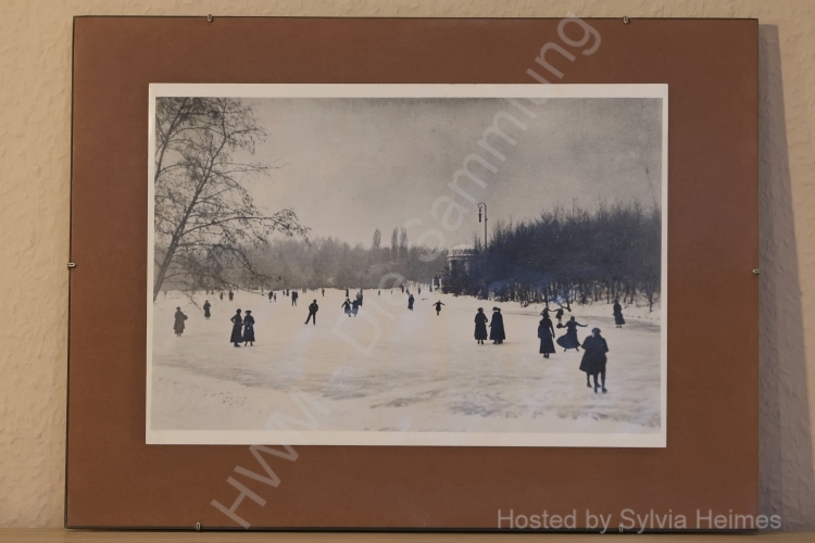 Eislaufen auf dem Weiher