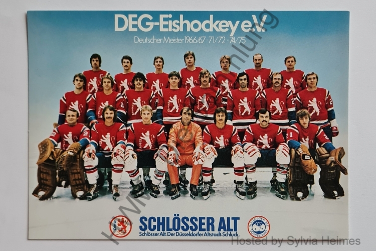 DEG-Eishockey e.V. Mannschaftsbild Postkarte