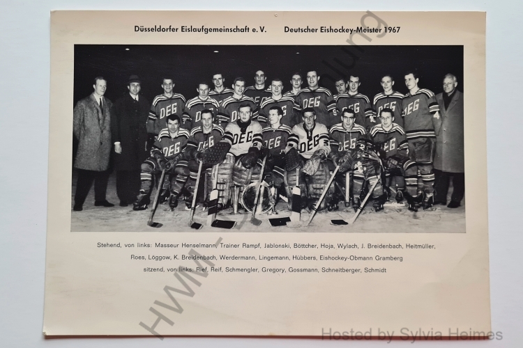 DEG-Eishockey e.V. Mannschaftsbild Deutscher Meister 1967