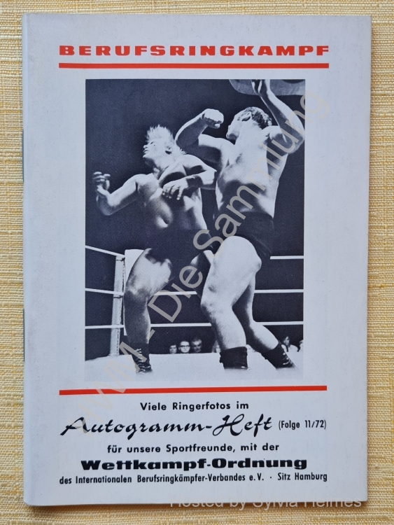 Berufsringkampf Autogramm-Heft 11/72