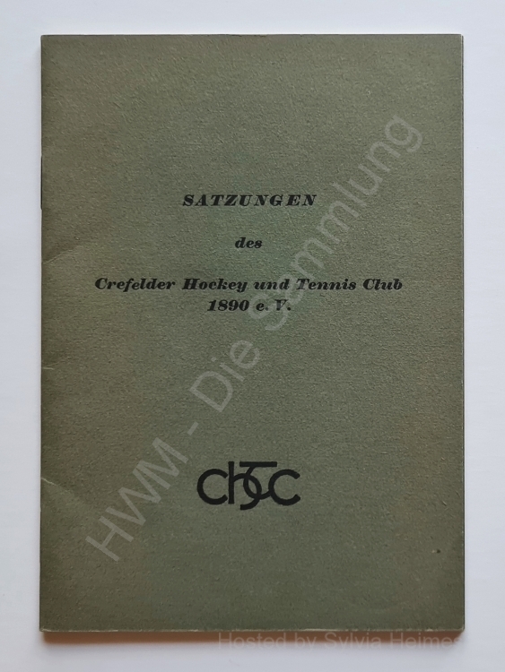 Satzung des Crefelder Hockey und Tennis Club 1890 e.V. 